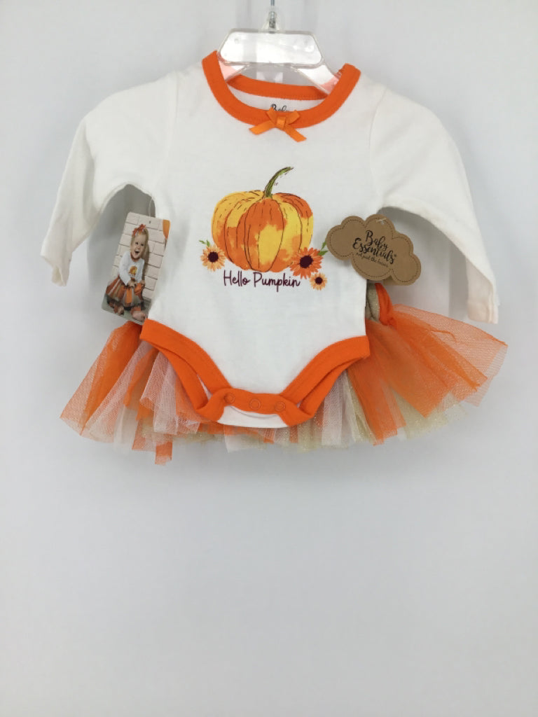 Baby Essentials Child Size 3 Months Orange Halloween Outfit