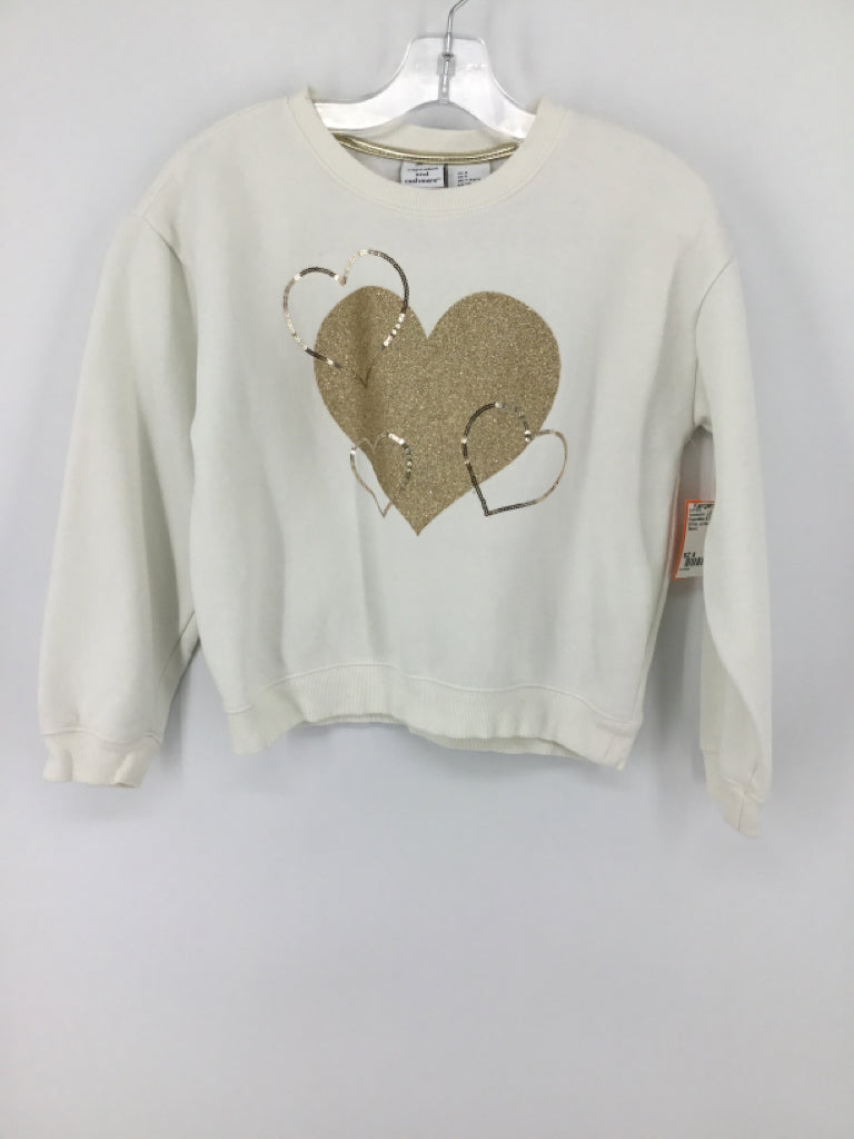 Cupcakes & Cartwheels Child Size 8 White Sweatshirt - girls