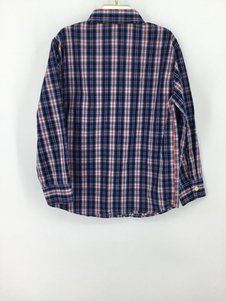 Izod Child Size 6 Navy Plaid Shirt - boys