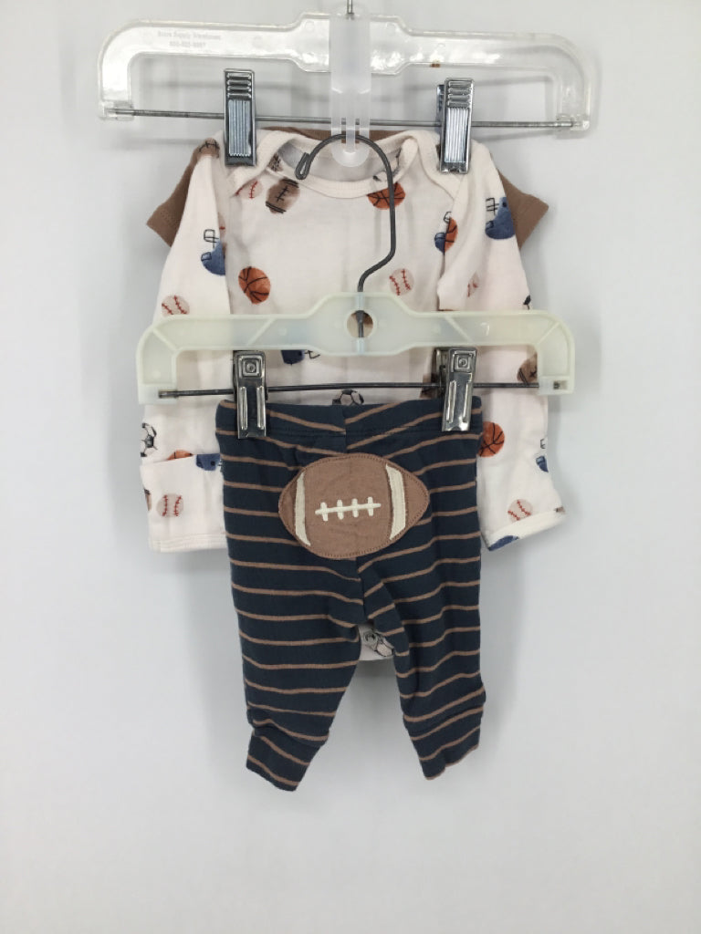 Carter's Child Size Newborn Brown Sports Outfit - boys