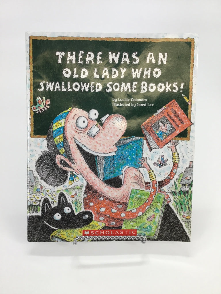 There Was an Old Lady Who Swallowed Some Books! Paperback Book
