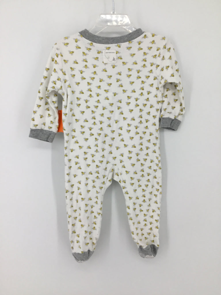 Burt's Bees Baby Child Size 6-9 Months Gray Sleepers