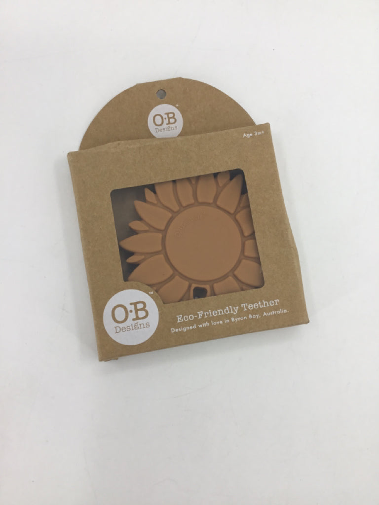 OB Designs Orange Silicone Sunflower Teether