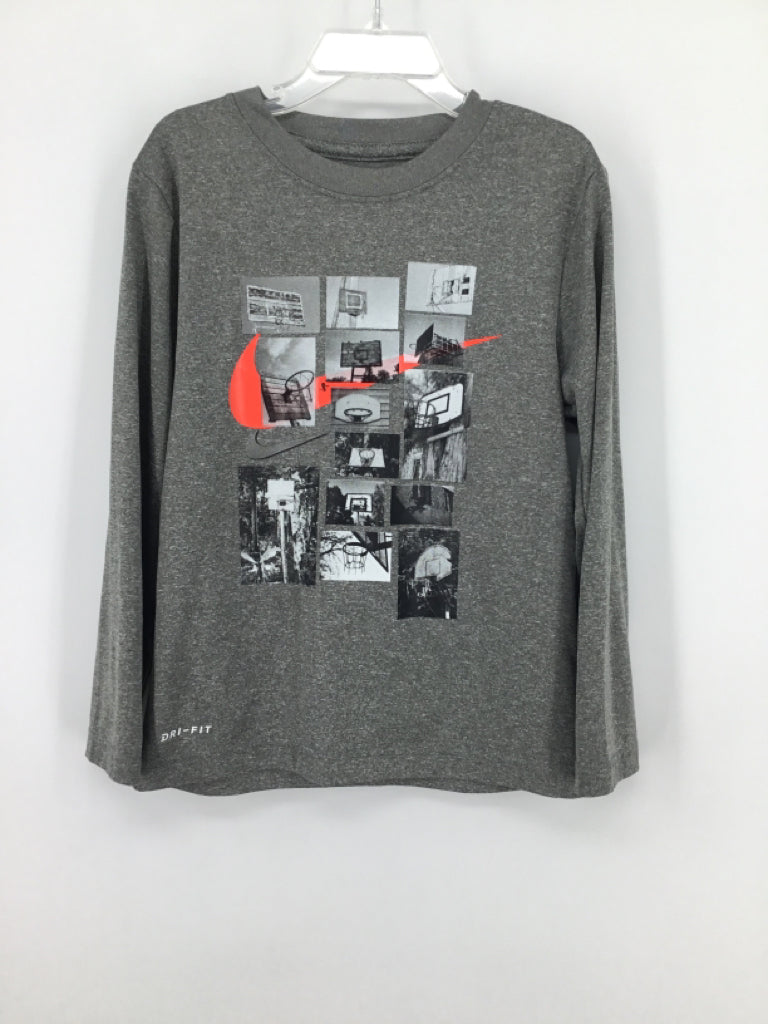 Nike Child Size 7 Gray screen printed T-shirt - boys