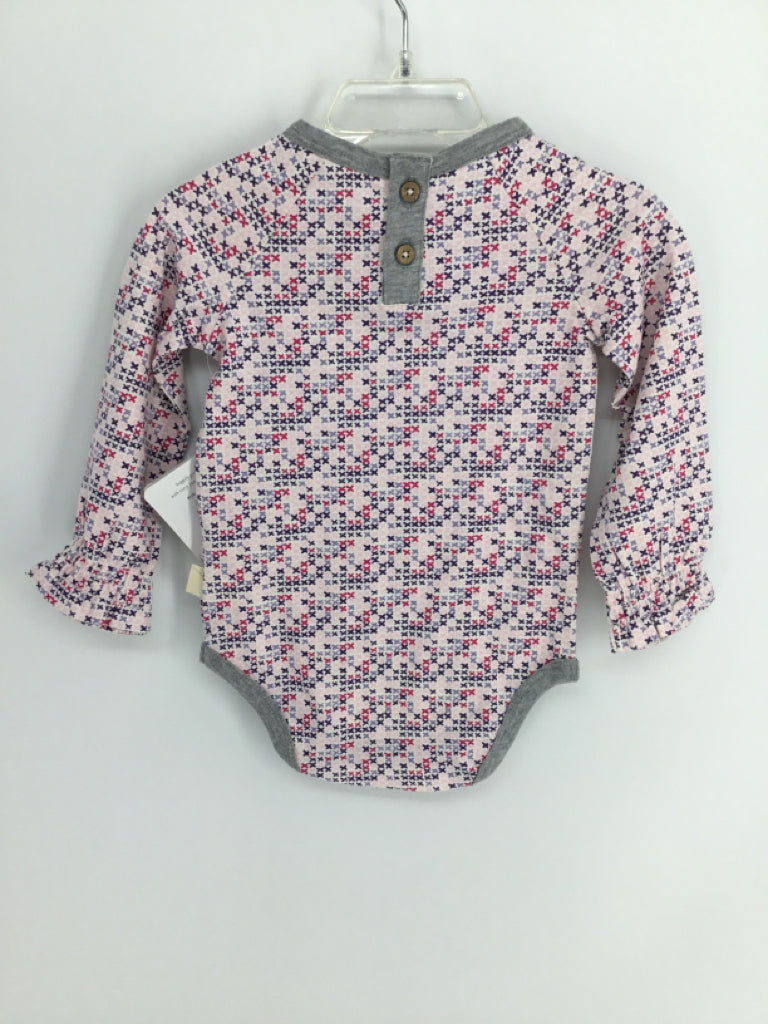 Burt's Bees Baby Child Size 6-9 Months Pink Onesie
