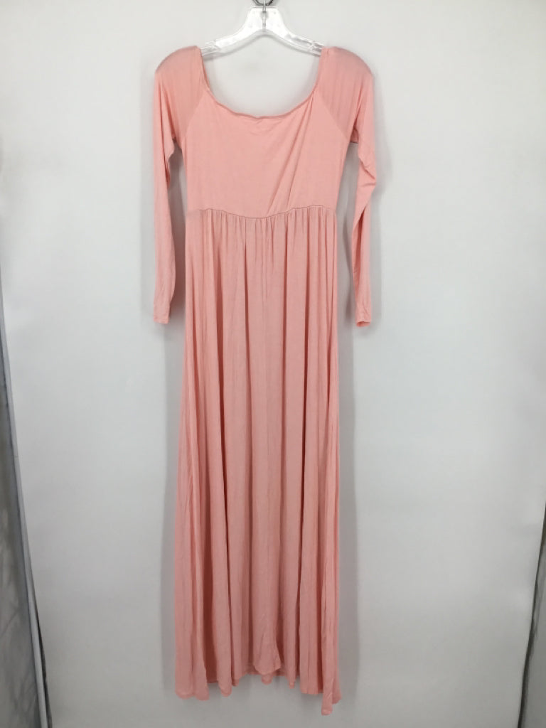 Pink Blush Size M Cotton Blend Dress - Maternity