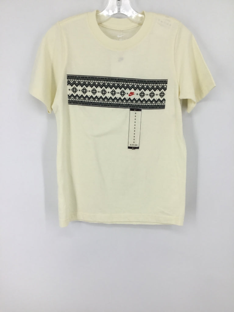 Nike Child Size 8 Cream screen printed T-shirt - boys