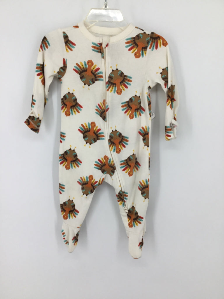 Old Navy Child Size 6-9 Months White Thanksgiving Sleeper