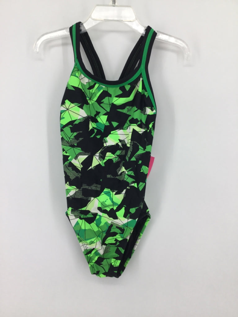 Dolphin Child Size 6 Green Swimwear - girls
