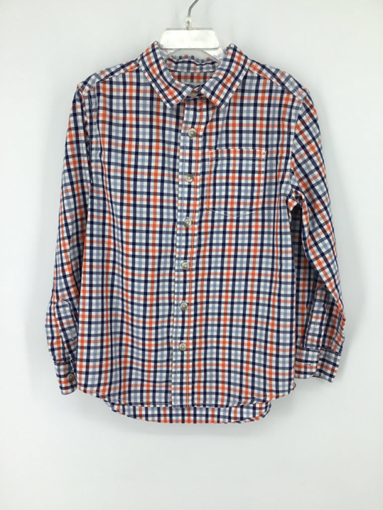 Cat & Jack Child Size 6 Blue Checkered Shirt - boys