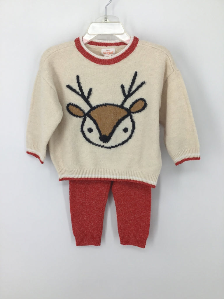 Cat & Jack Child Size 12 Months Red Christmas Outfit