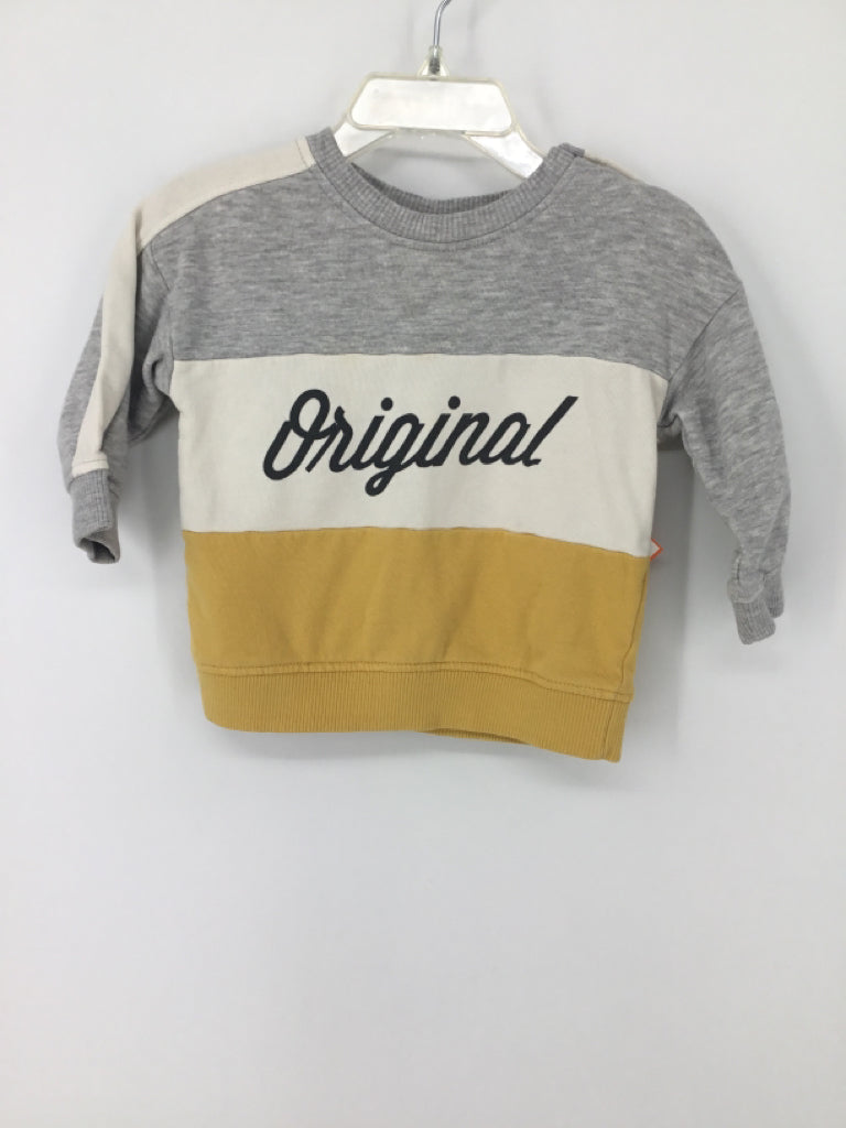 H & M Child Size 9 Months Gray screen printed Sweatshirt - boys