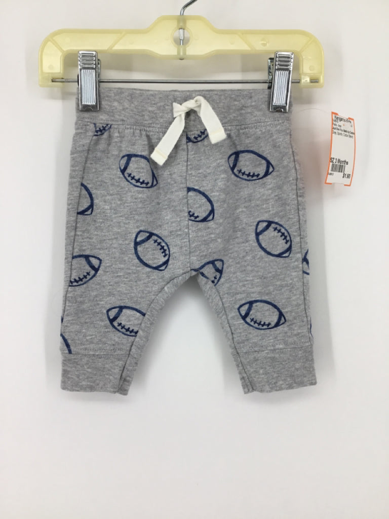 Just One You Made by Carters Child Size 3 Months Gray Sports Pants - boys