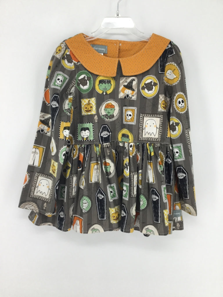 Olive & Peony Child Size 7 Gray Halloween Shirt