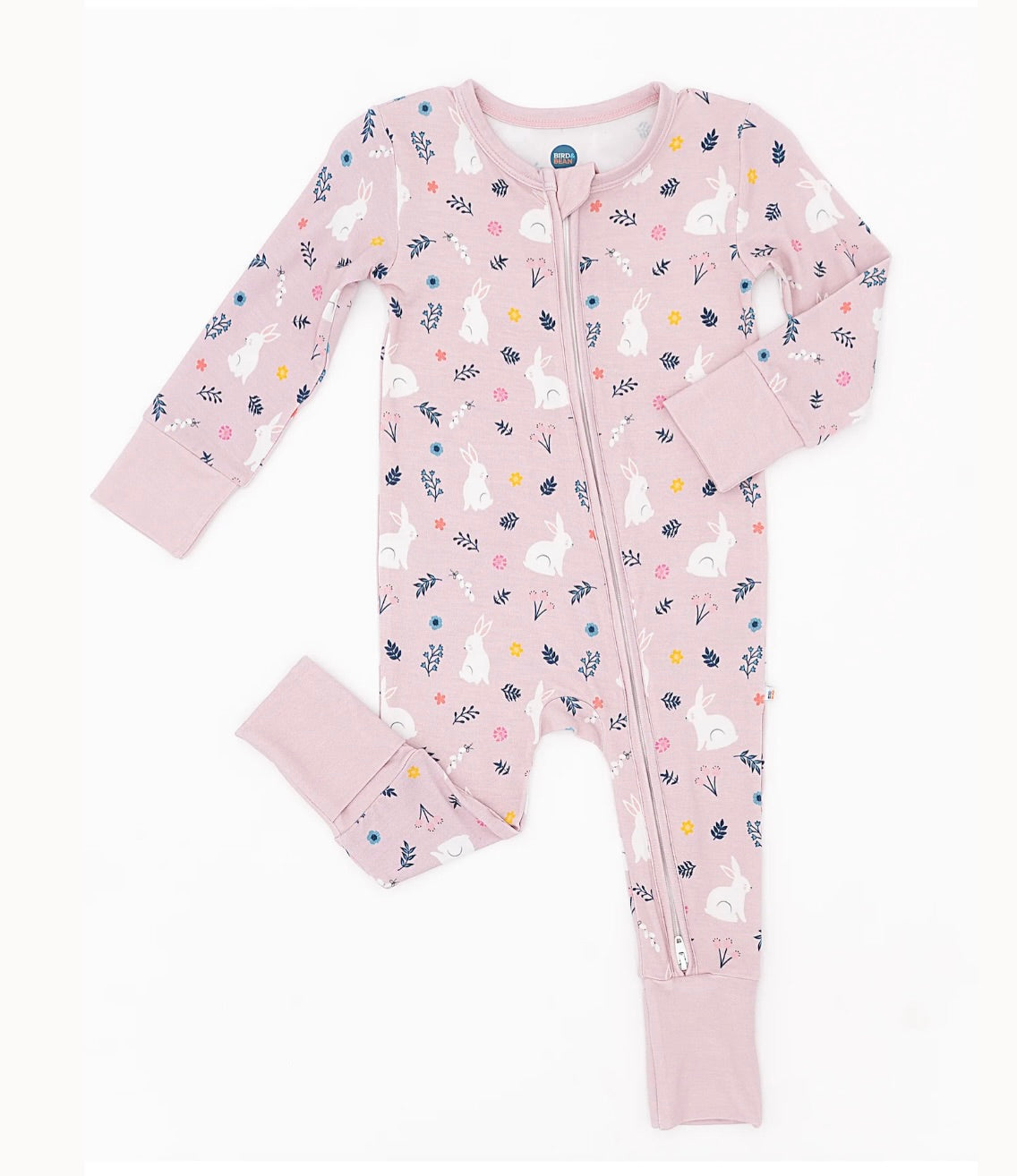 Bird & Bean - Bamboo Footless Romper (Belle Bunny)