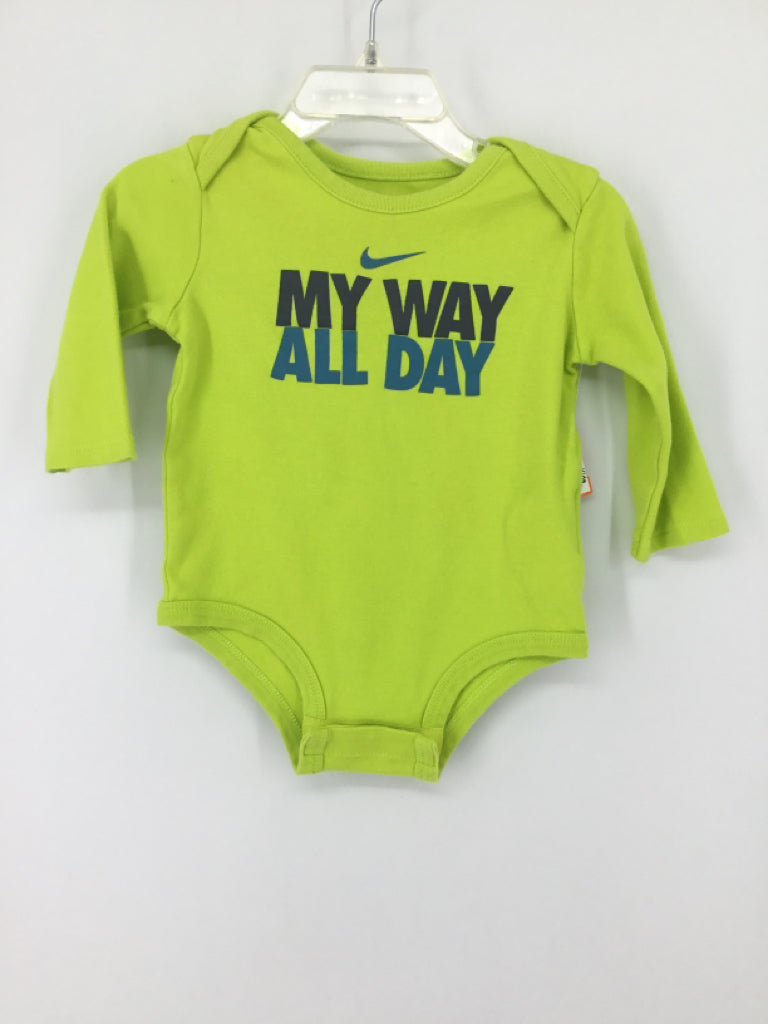Nike Child Size 6-9 Months Green Onesie