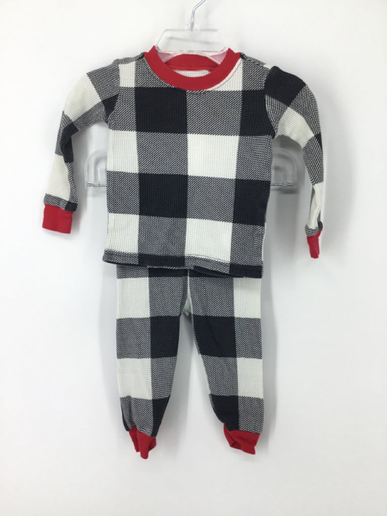 Childrens Place Child Size 6-9 Months Black Checkered Pajamas - boys