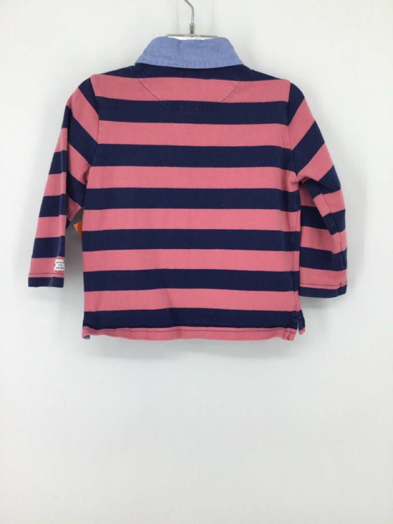 Janie and Jack Child Size 18-24 Months Pink Stripe Shirt - boys