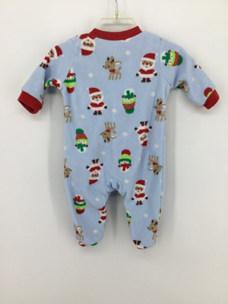 Child of Mine Child Size 0-3 Months Blue Christmas Sleeper