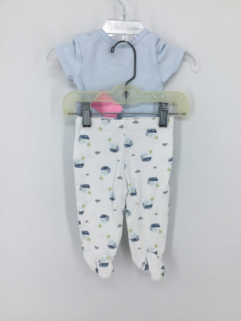 Luxe Threads Child Size 0-3 Months Blue Embroidered Outfit - boys