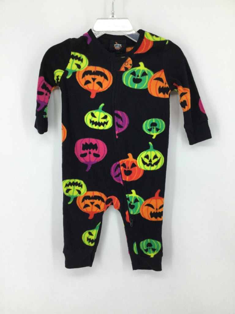 Hyde & Eek! Child Size 3-6 Months Black Halloween Pajamas