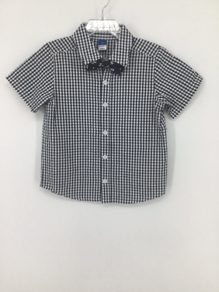Old Navy Child Size 4 Navy Gingham Shirt - boys