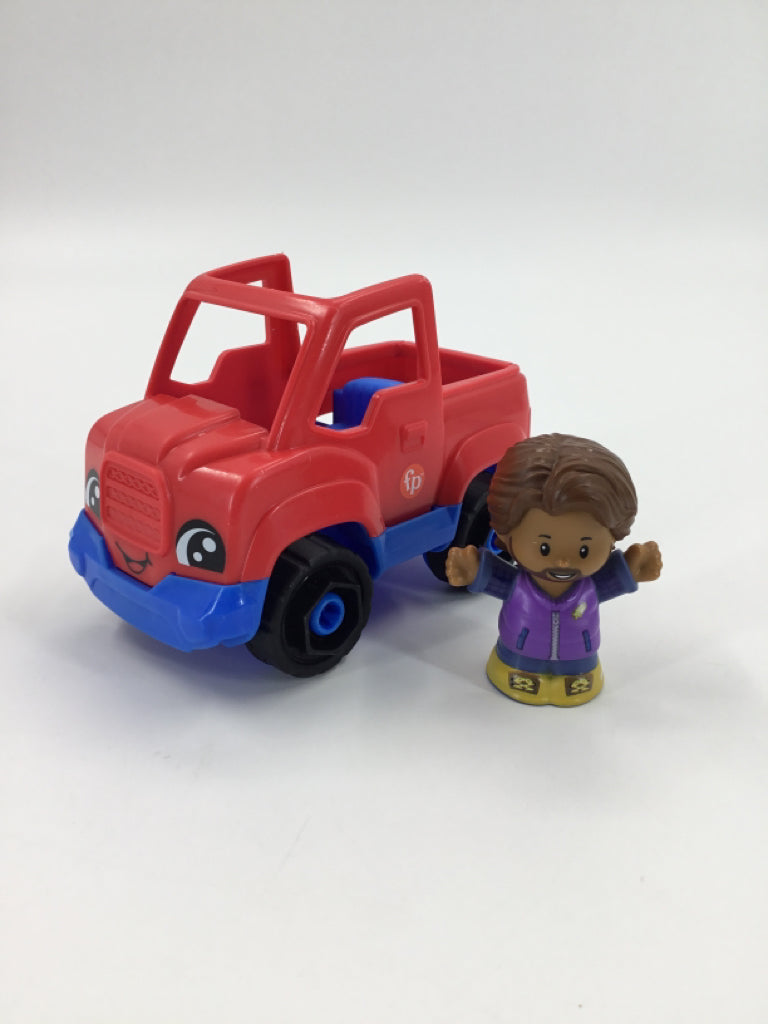 Fisher Price Little People Red Pickup Truck Toy and Figure