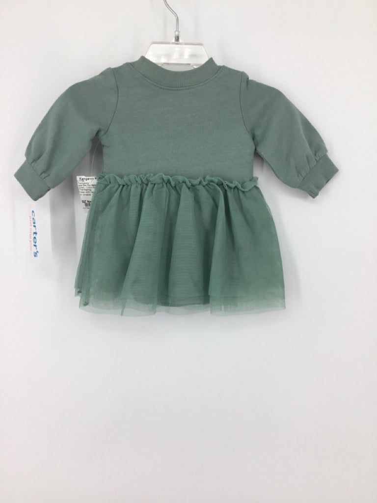 Just One You Made by Carters Child Size Newborn Green Thanksgiving Dress