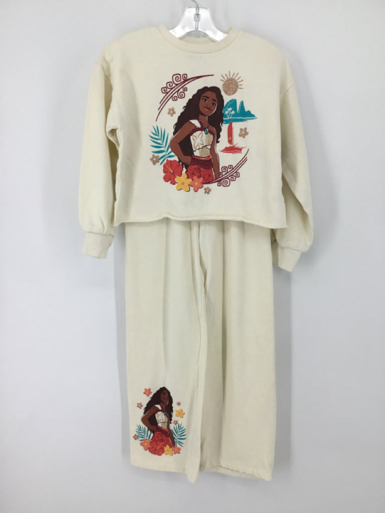 Disney Moana Child Size 8 Cream Outfit - girls