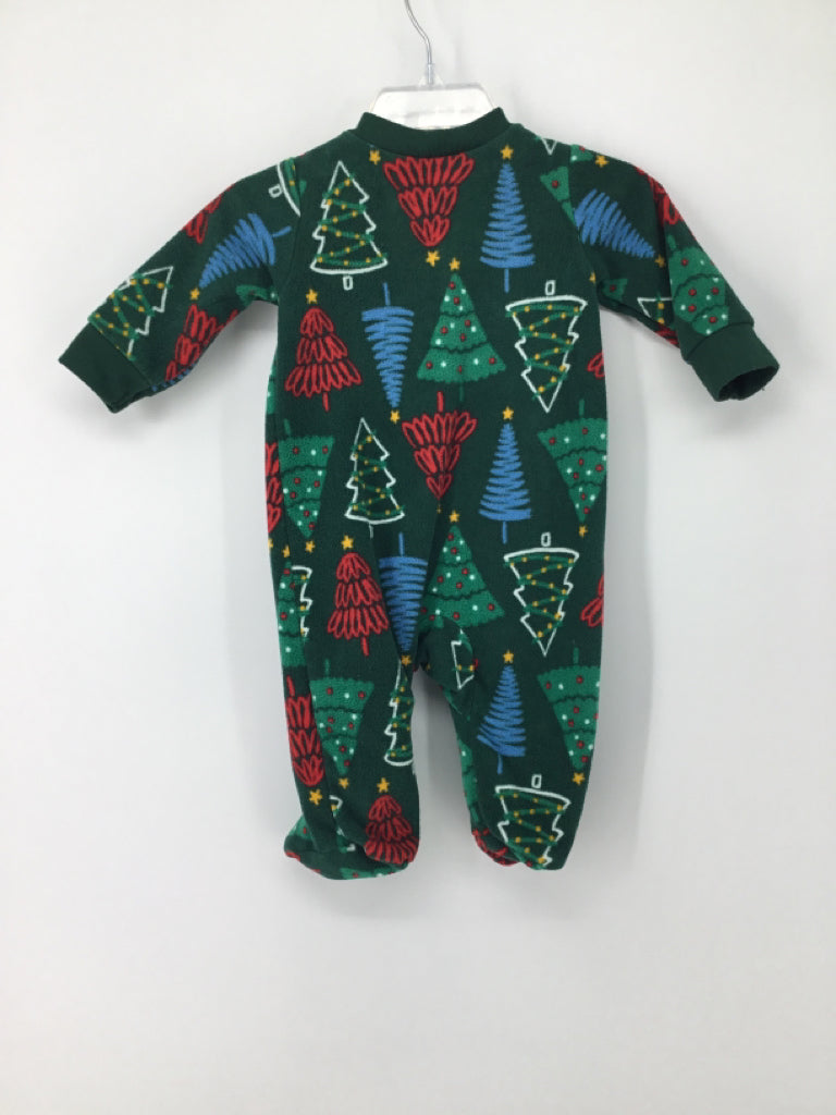 Carter's Child Size 3 Months Green Christmas Sleeper