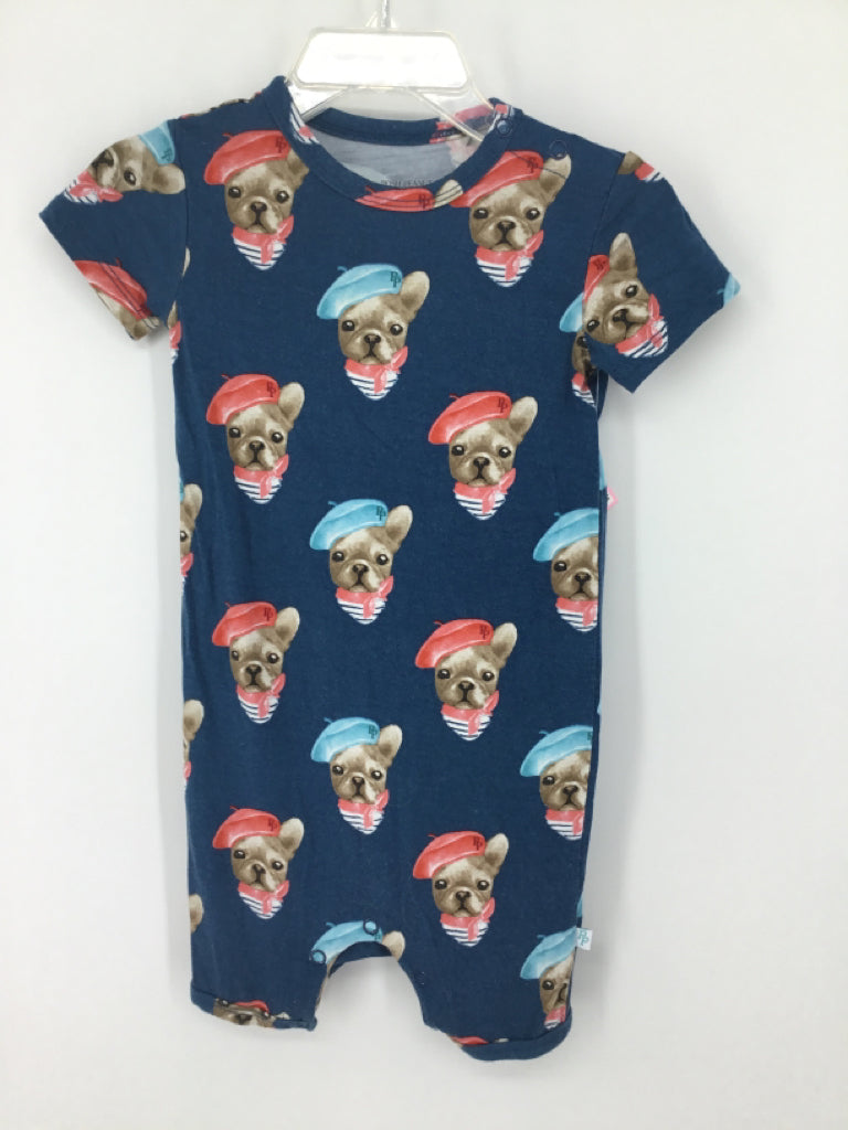 Posh Peanut Child Size 12-18 Months Blue Dog Outfit - boys