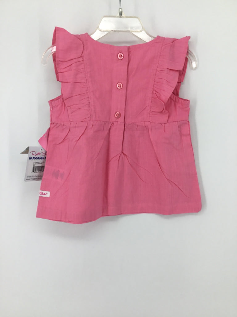 Ruffle Butts Child Size 2 Pink Shirt - girls