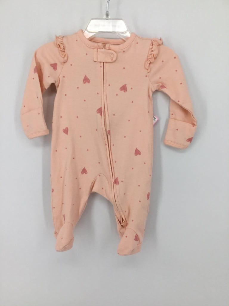 Child of Mine Child Size 0-3 Months Peach Sleepers