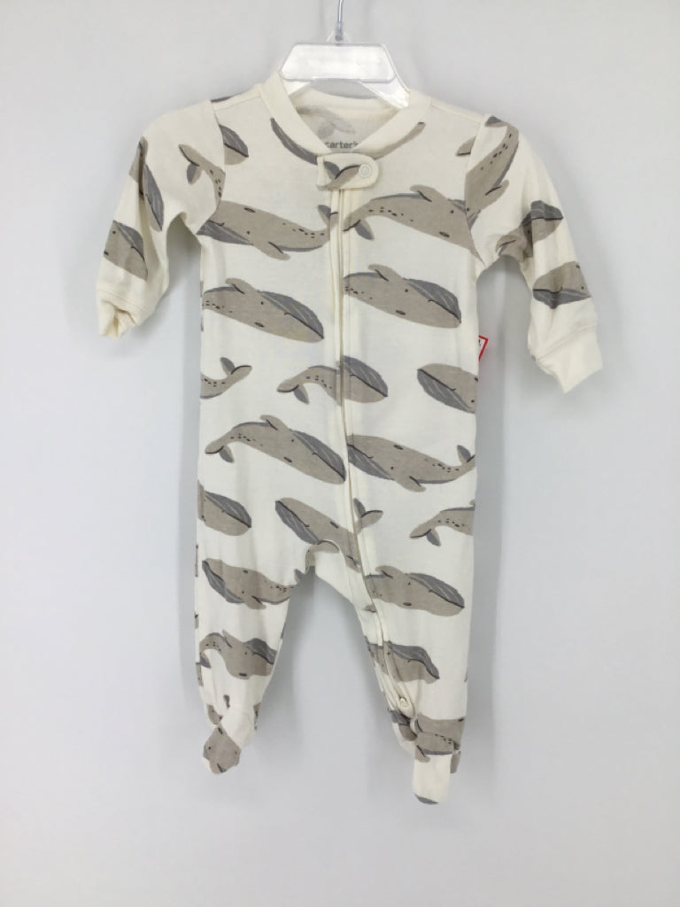 Carter's Child Size 6 Months Cream Sleepers
