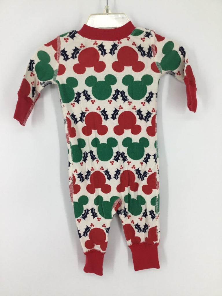 Hanna Andersson + Disney Child Size 0-3 Months Red Christmas Pajamas