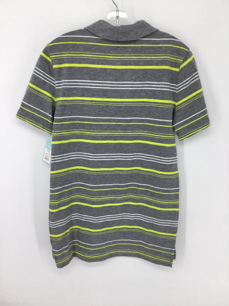 Cat & Jack Child Size 12 Gray Stripe Shirt - boys