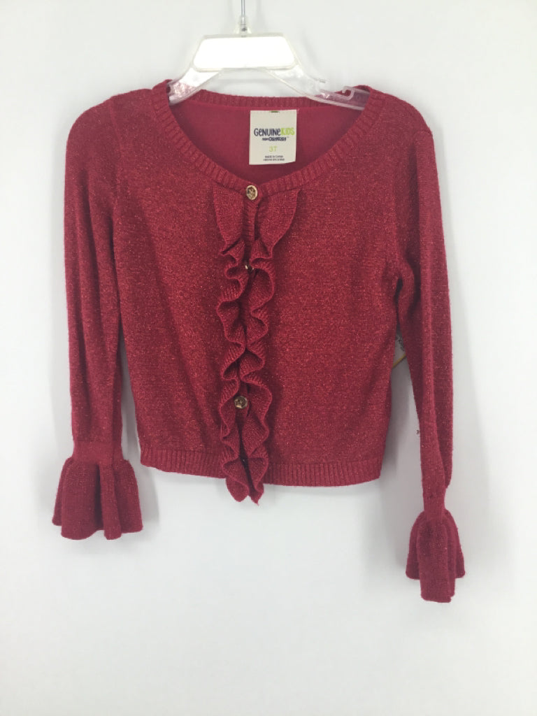 Genuine Kids Child Size 3 Red Sweater - girls