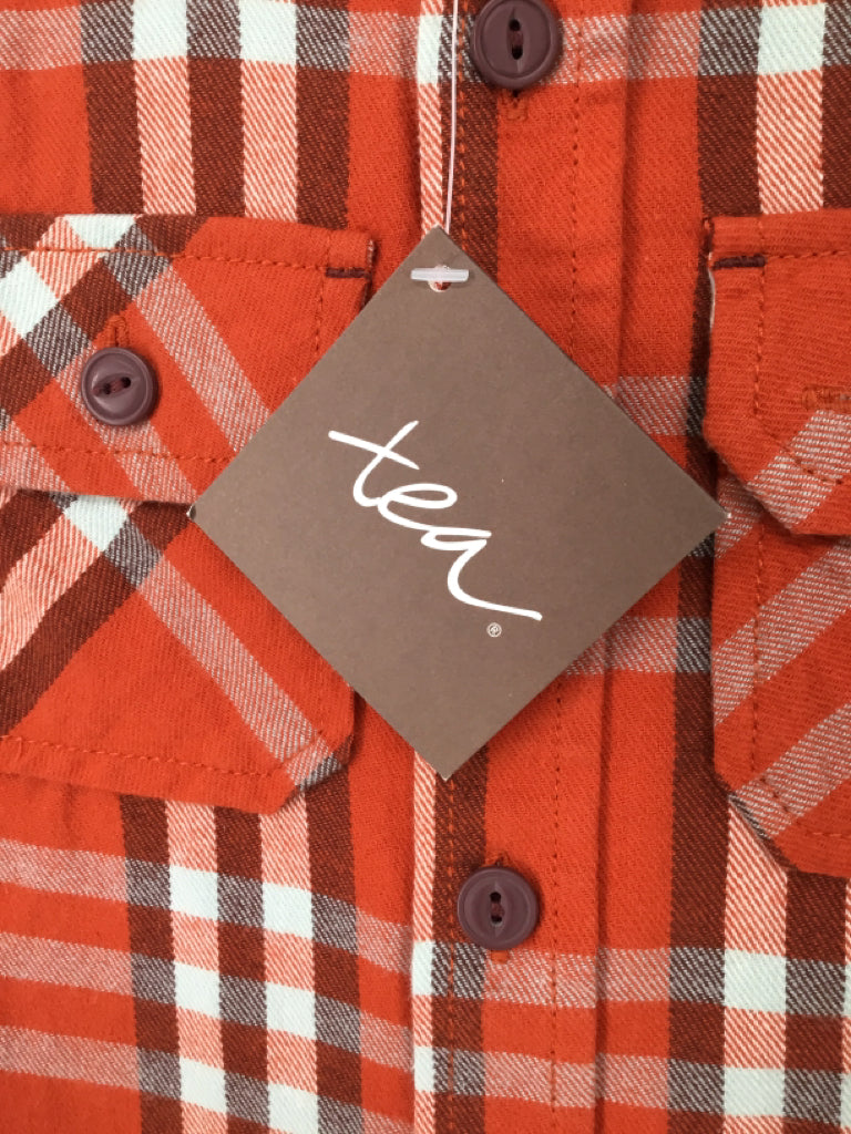 Tea Child Size 2 Orange Plaid Shirt - boys