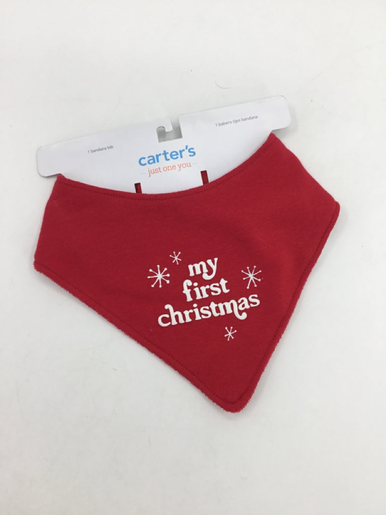 Just One You Made by Carters Child Size One Size Red Christmas Bib