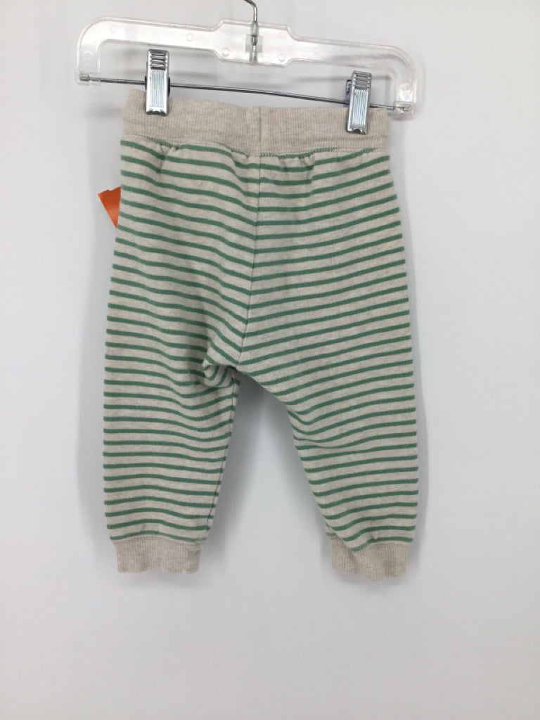 H & M Child Size 18 Months Green Stripe Pants - boys