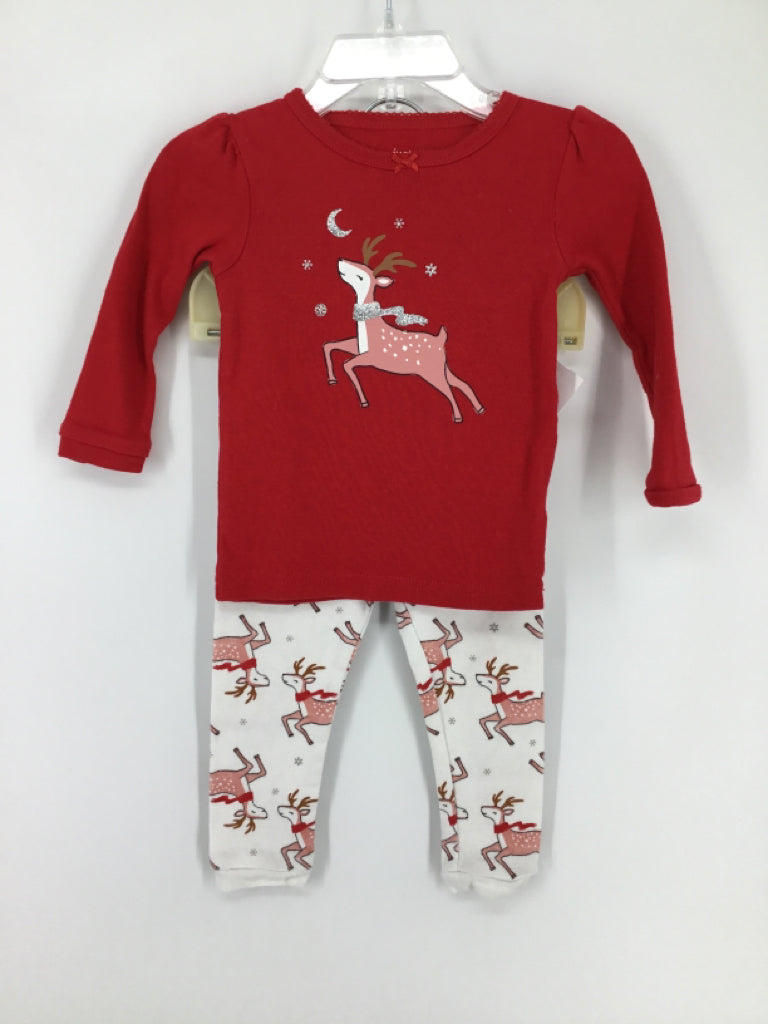 Just One You Made by Carters Child Size 12 Months Red Christmas Pajamas