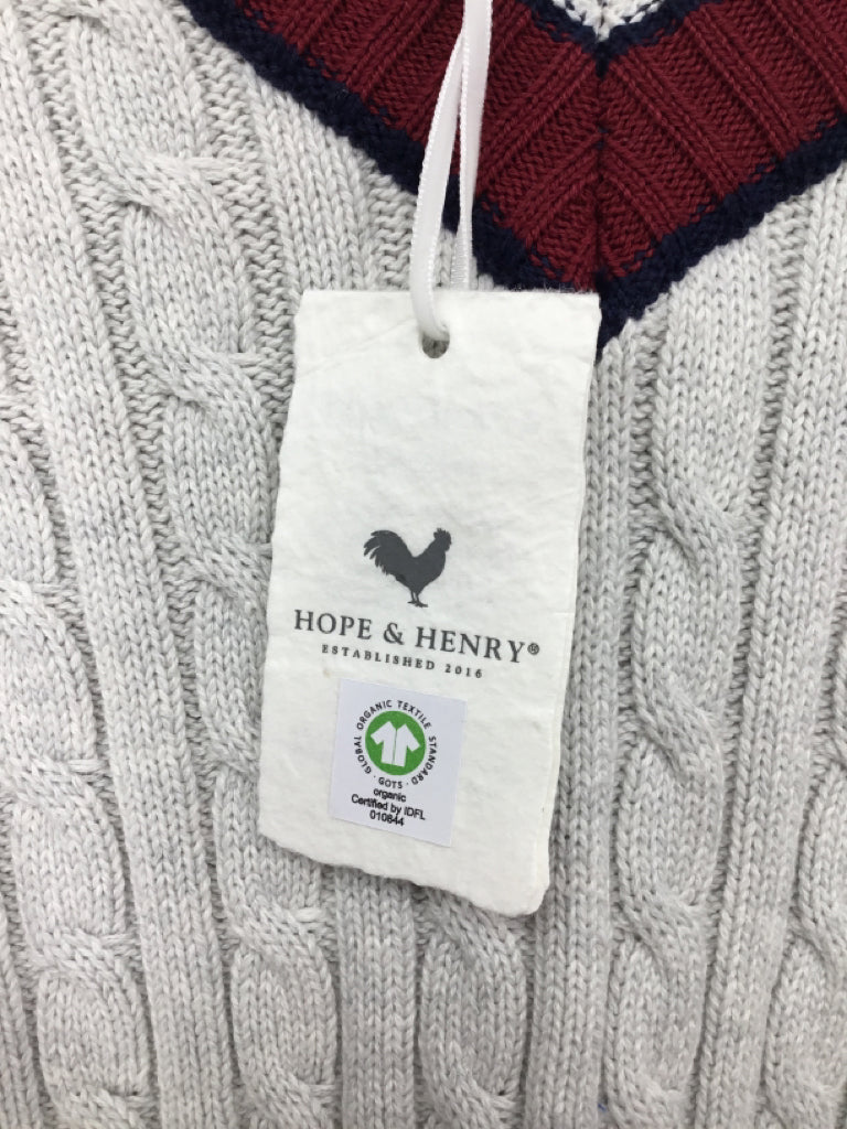 Hope & Henry Child Size 5 Gray Solid Sweater - boys