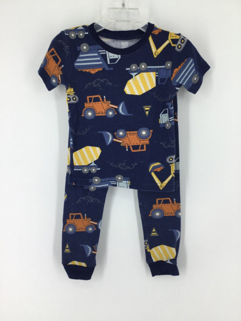 Just One You Made by Carters Child Size 3 Navy Print Pajamas - boys