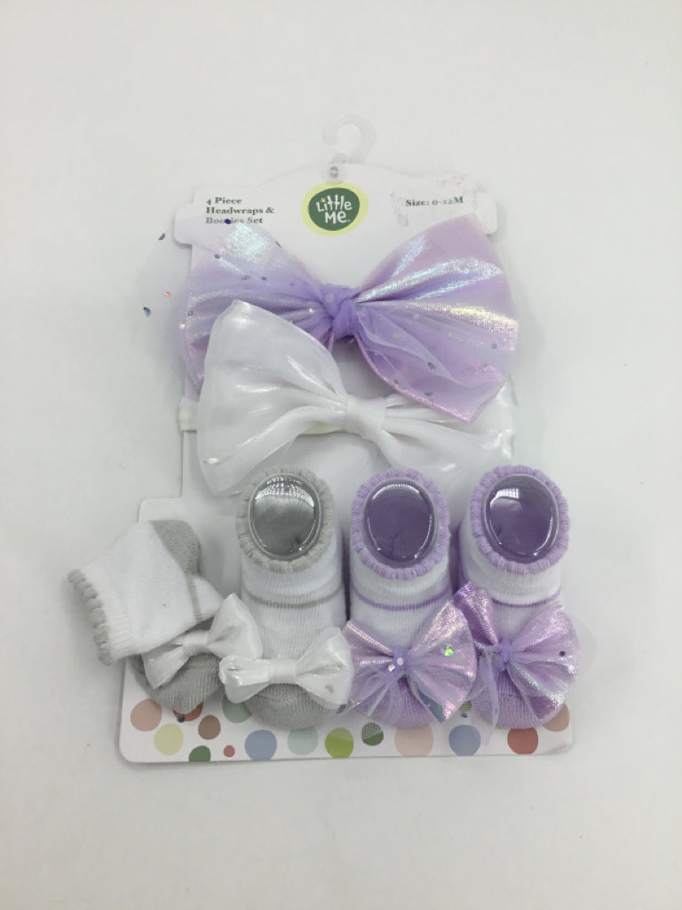 Little Me Child Size 0-12 Months Purple Socks - girls
