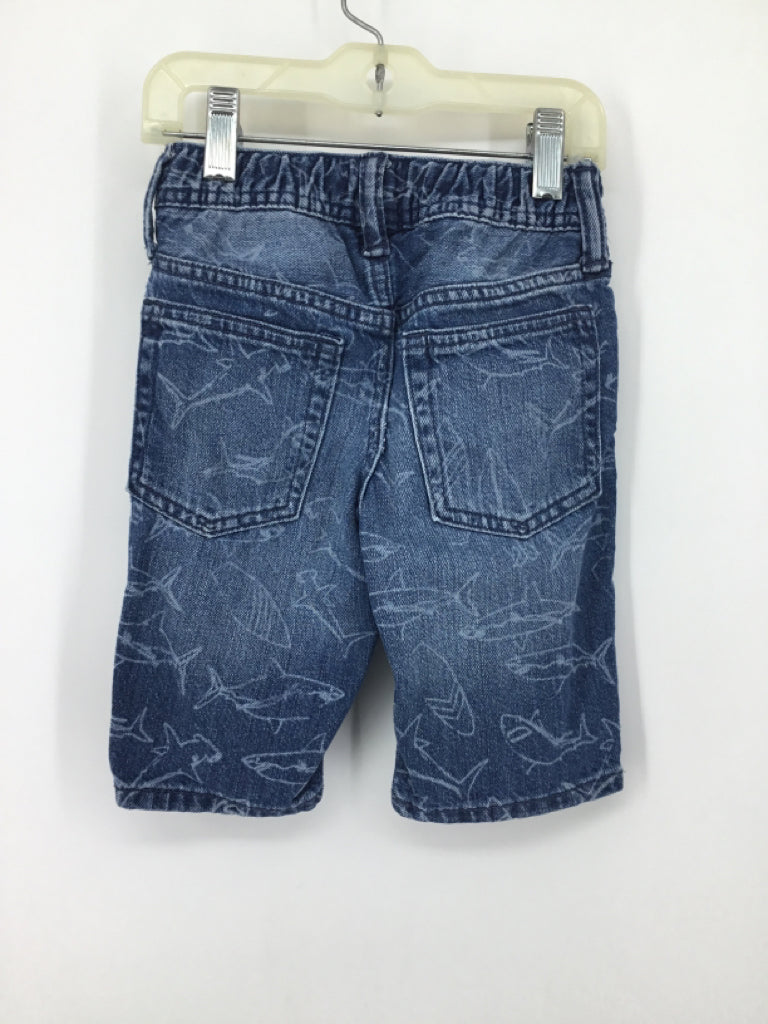 Gap Denim Child Size 4 Blue Sharks Shorts - boys
