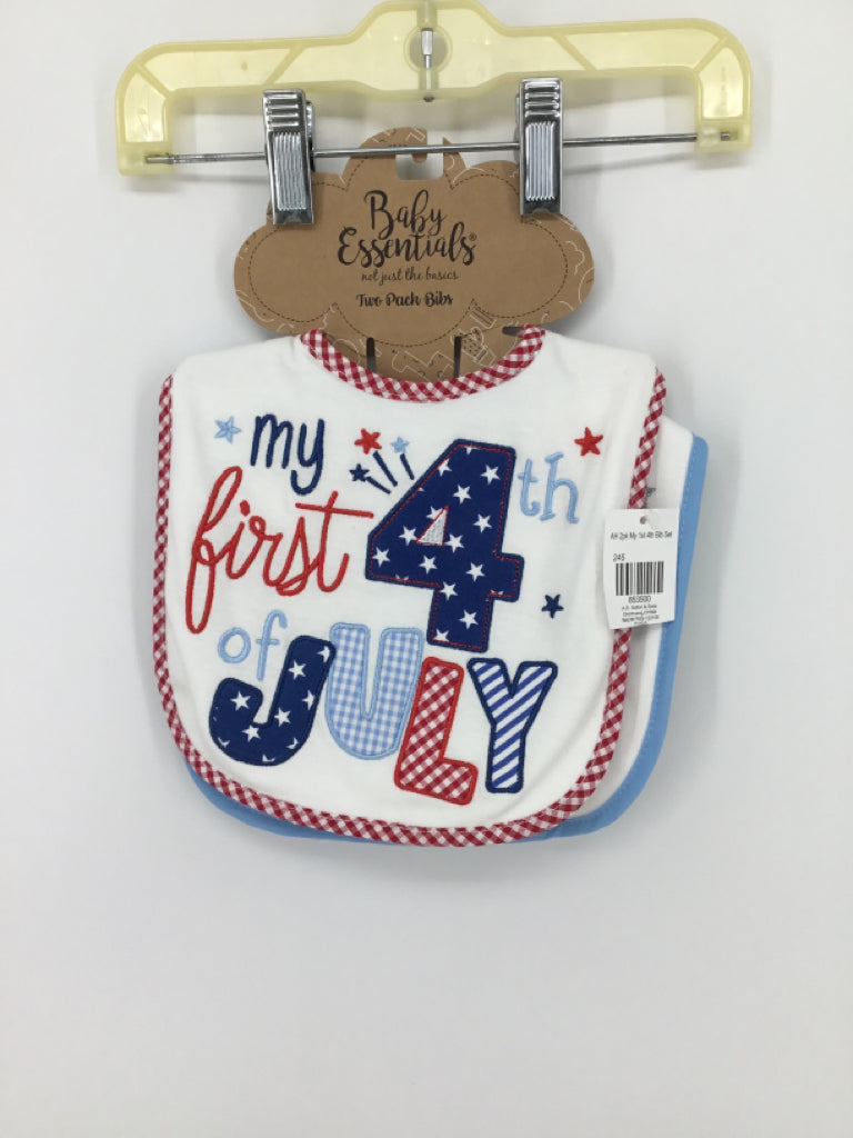 Baby Essentials Child Size One Size Red Stars & Stripes Bib Set