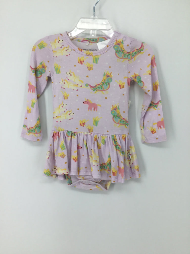 Posh Peanut Child Size 6-12 Months Pink Christmas Outfit