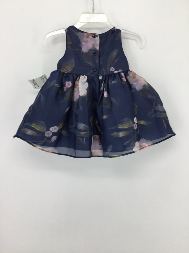 Laura Ashley Child Size 3-6 Months Blue Dress - girls
