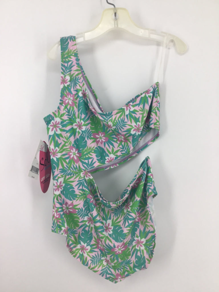 Sol Swim Child Size 10 Pink Swimwear - girls