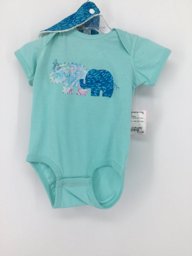 Rabbit Skins Child Size 12 Months Blue Onesie